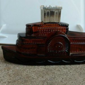 Vintage Avon "NATCHEZ Decanter Steamboat Glass